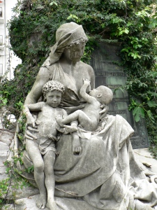 Mother and children statue