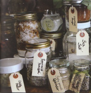 Jars of herbal preparations